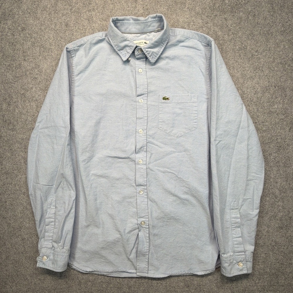 Mens Lacoste Light Blue  Shirt Long Sleeve Size Medium‎ 40